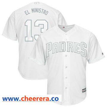 MLB Manny Machado El Ministro San Diego Padres white jersey