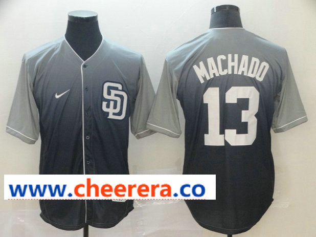 MLB Manny Machado San Diego Padres gray Fashion jersey