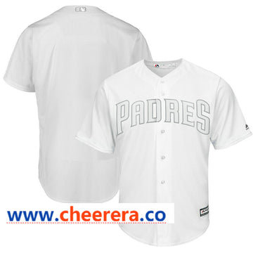 MLB Blank San Diego Padres white jersey