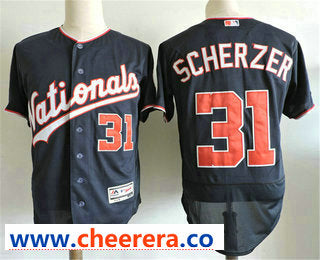 MLB Max Scherzer Washington Nationals navy jersey