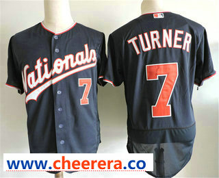MLB Trea Turner Washington Nationals navy jersey