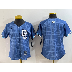 MLB Blank Washington Nationals blue City Connect jersey