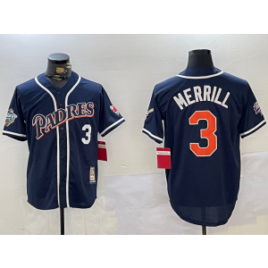 MLB San Diego Padres navy Throwback jersey