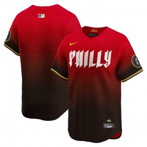 MLB Blank Philadelphia Phillies red City Connect jersey