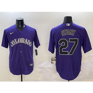 MLB Colorado Rockies purple jersey