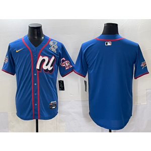 MLB Rockies Blank National League All-Star blue jersey
