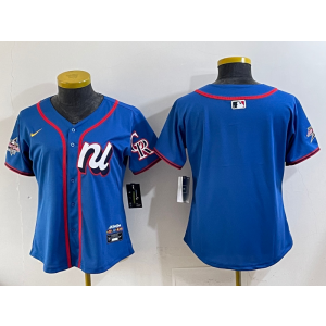 MLB Rockies Blank National League All-Star blue jersey