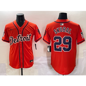 MLB Detroit Tigers orange jersey