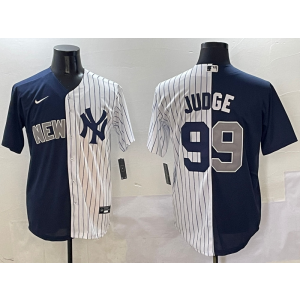 MLB New York Yankees white Split jersey