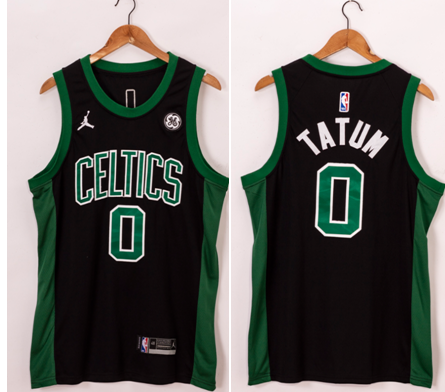Man's Jayson Tatum Boston Celtics black jersey