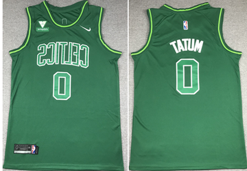 Man's Jayson Tatum Boston Celtics green jersey