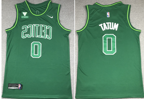 Man's Jayson Tatum Boston Celtics green jersey