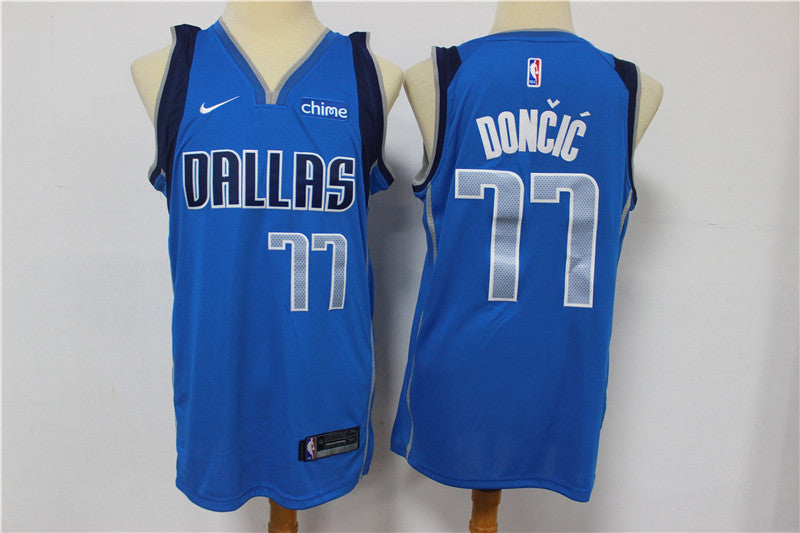 Luka Doncic Dallas Mavericks blue jersey