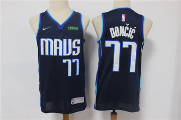 Luka Doncic Dallas Mavericks navy jersey