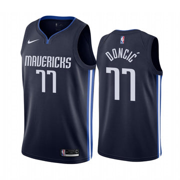 Luka Doncic Dallas Mavericks navy jersey