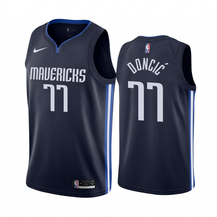 Luka Doncic Dallas Mavericks navy jersey