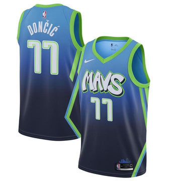 Luka Doncic Dallas Mavericks blue jersey