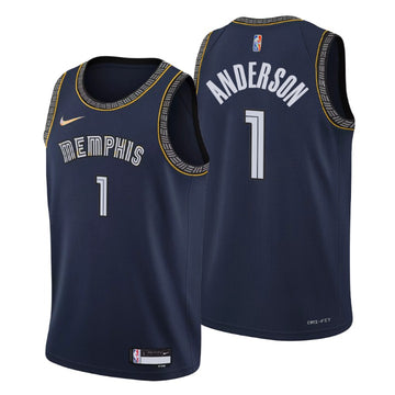 Anderson Memphis Grizzlies navy jersey