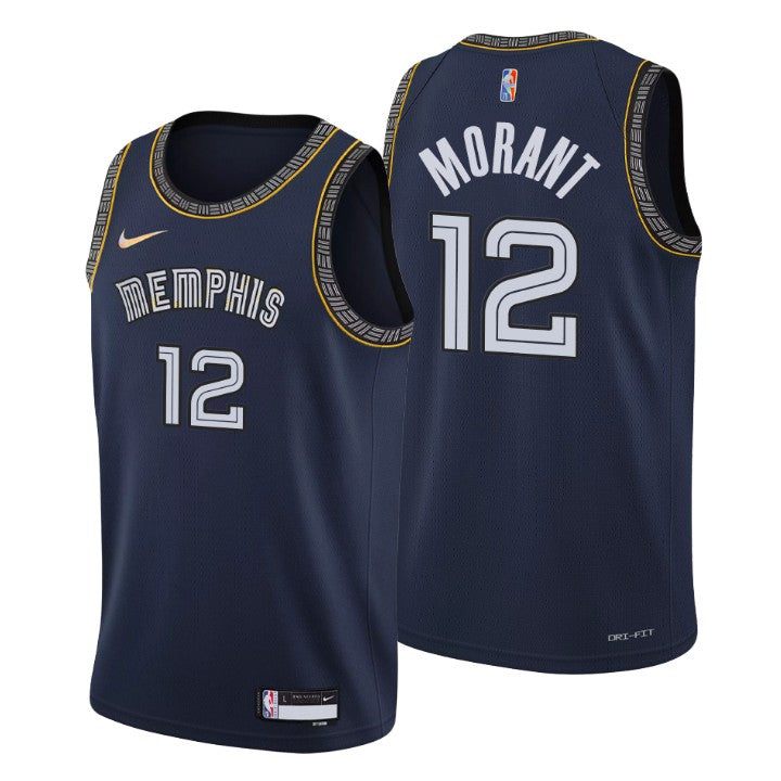 Morant Memphis Grizzlies navy jersey