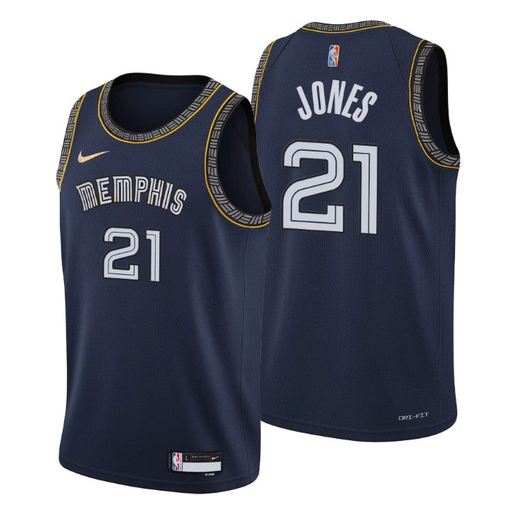Jones Memphis Grizzlies navy jersey