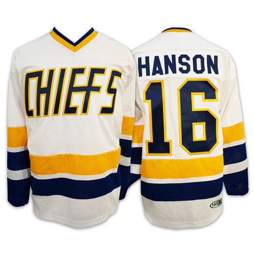 Jack Hanson Hanson Brothers Charlestown Kansas City Chiefs Home jersey