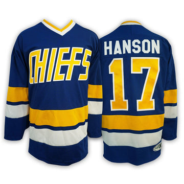 Steve Hanson Hanson Brothers Charlestown Kansas City Chiefs Away jersey