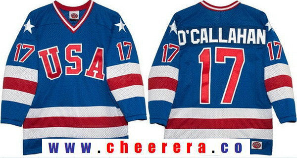 Jack O'Callahan Team USA Hockey royal Throwback jersey
