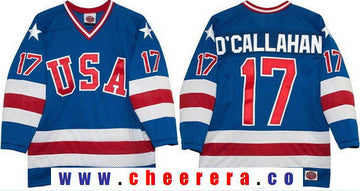 Jack O'Callahan Team USA Hockey royal Throwback jersey