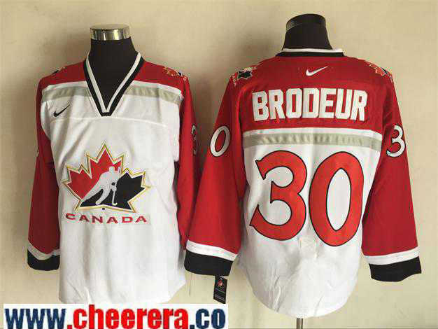 Team Canada white Throwback jersey