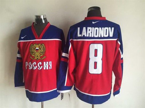 Team Russia red Throwback jersey