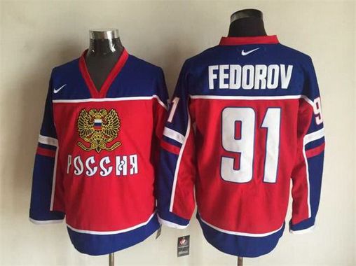 Team Russia red Throwback jersey
