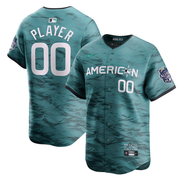 Custom MLB All-Star teal jersey