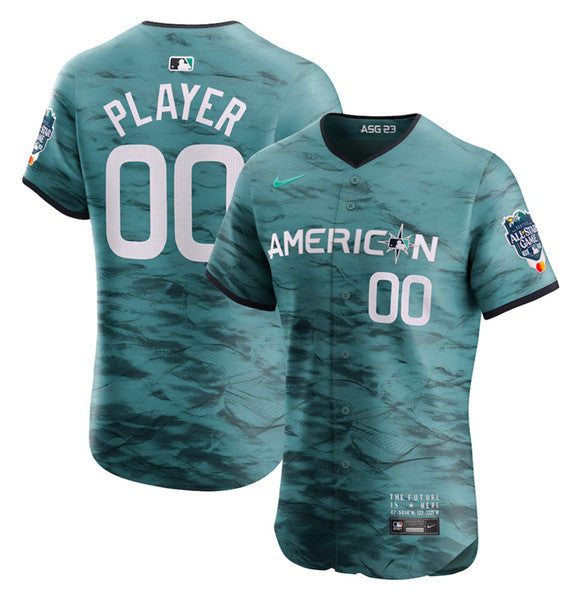Custom MLB All-Star teal jersey
