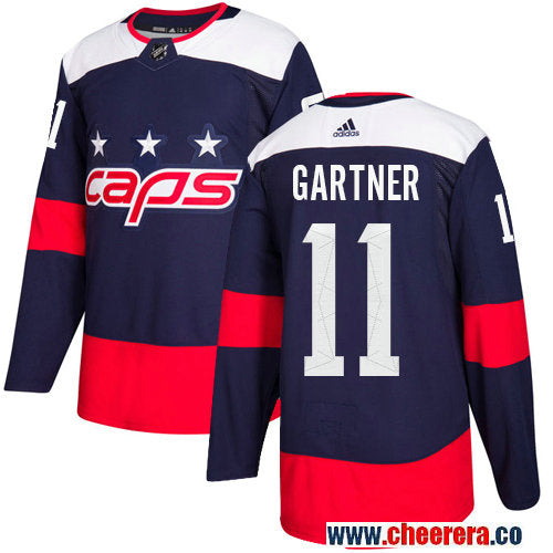 Adidas Mike Gartner Washington Capitals navy Stadium Series jersey