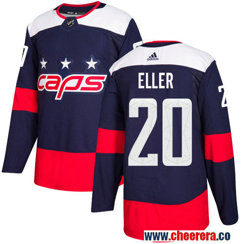 Adidas Lars Eller Washington Capitals navy Stadium Series jersey