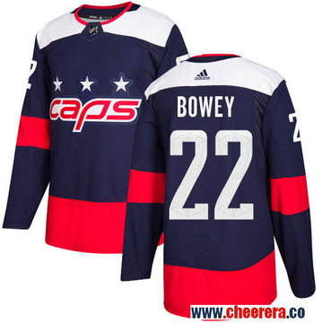Adidas Madison Bowey Washington Capitals navy Stadium Series jersey