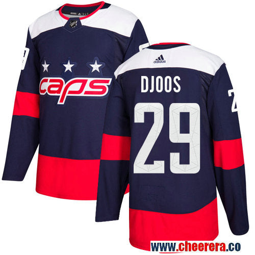 Adidas Christian Djoos Washington Capitals navy Stadium Series jersey