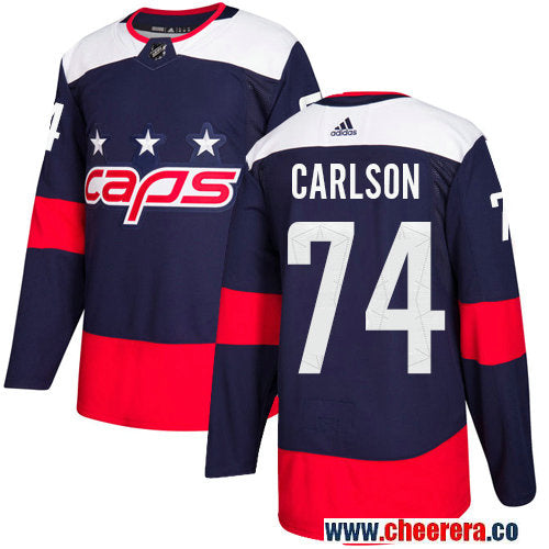 Adidas John Carlson Washington Capitals navy Stadium Series jersey