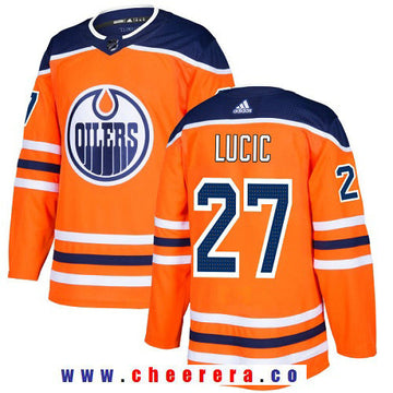 Adidas Milan Lucic Edmonton Oilers orange Home jersey