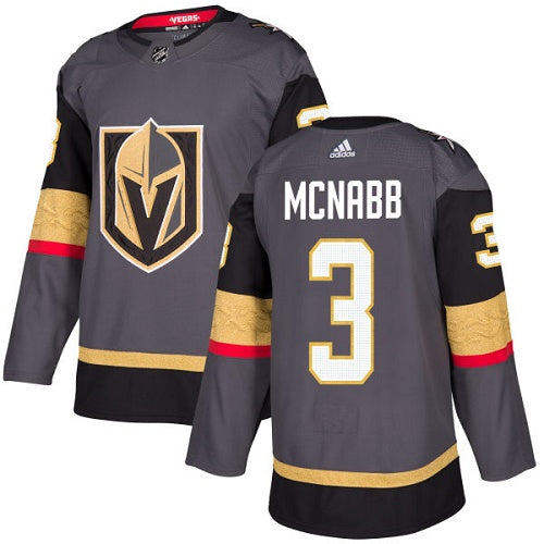 Adidas Brayden McNabb Vegas Golden Knights gray Authentic jersey
