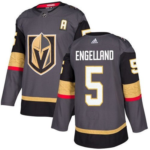 Adidas Deryk Engelland Vegas Golden Knights gray Authentic jersey