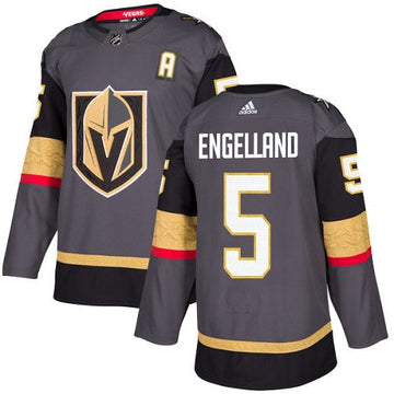 Adidas Deryk Engelland Vegas Golden Knights gray Authentic jersey