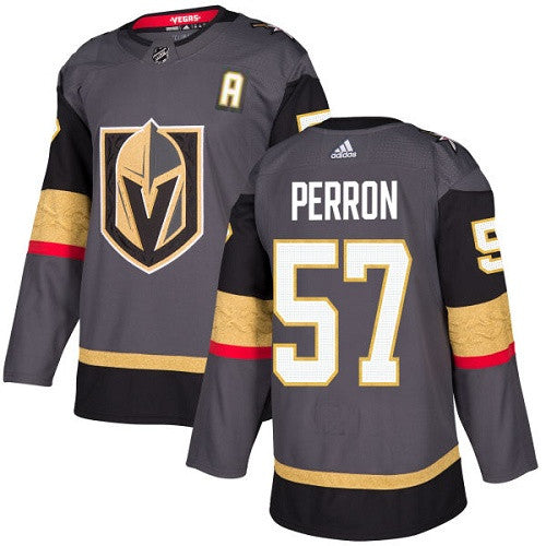 Adidas David Perron Vegas Golden Knights gray Authentic jersey