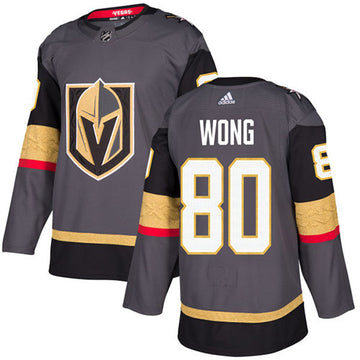 Adidas Tyler Wong Vegas Golden Knights gray Authentic jersey