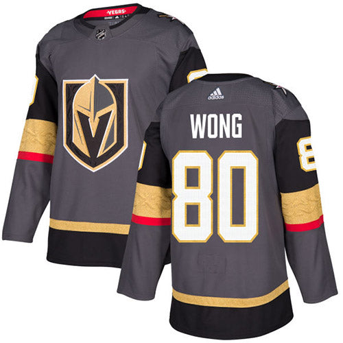 Adidas Tyler Wong Vegas Golden Knights gray Authentic jersey