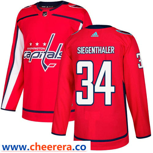 Adidas Jonas Siegenthaler Washington Capitals red Authentic jersey