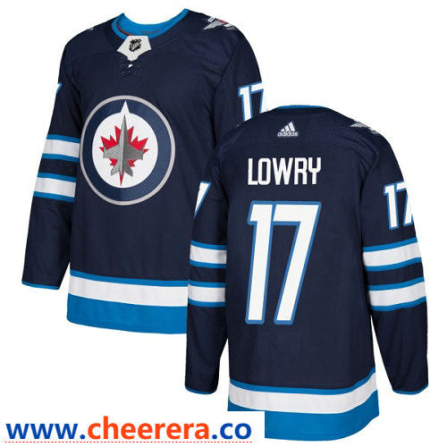 Adidas Adam Lowry Winnipeg Jets navy Authentic jersey