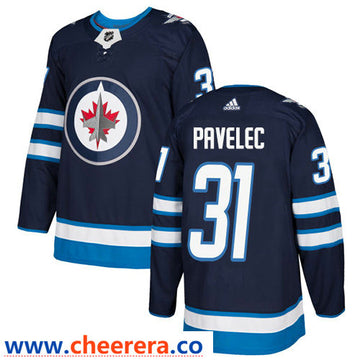 Adidas Ondrej Pavelec Winnipeg Jets navy Authentic jersey