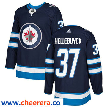 Adidas Connor Hellebuyck Winnipeg Jets navy Authentic jersey