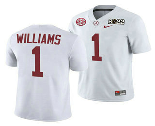 Jameson Williams Alabama Crimson Tide white jersey
